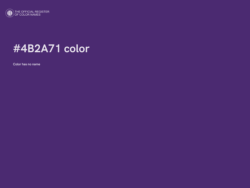 #4B2A71 color image