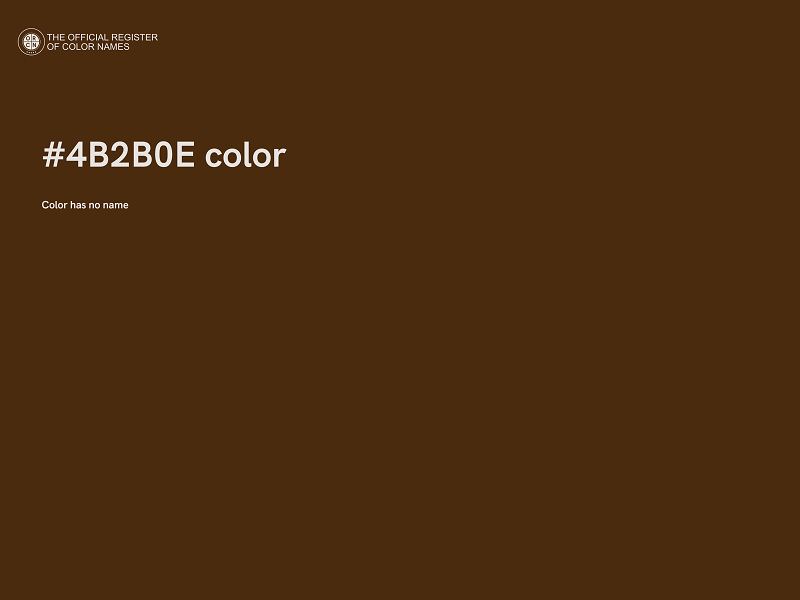 #4B2B0E color image