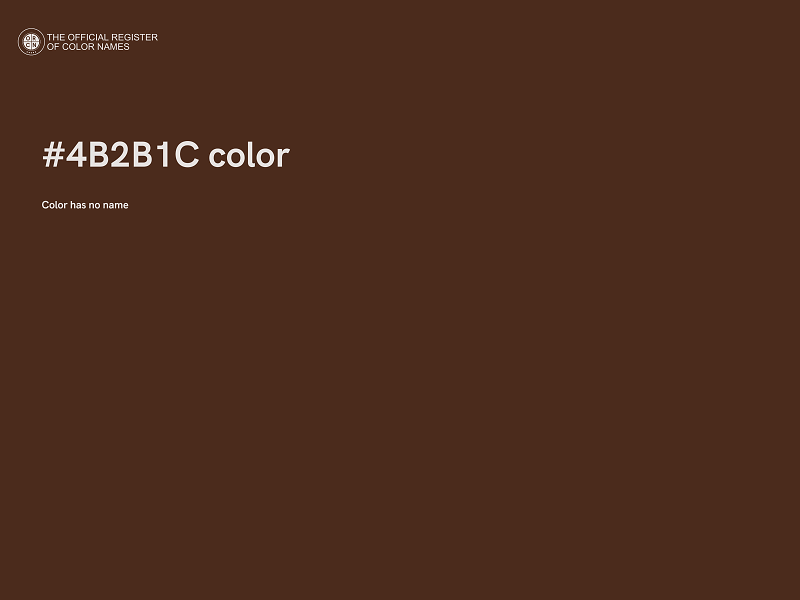 #4B2B1C color image