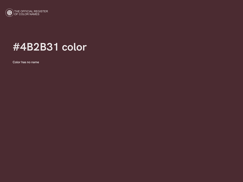 #4B2B31 color image