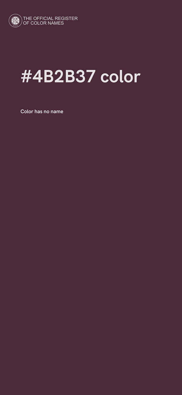 #4B2B37 color image