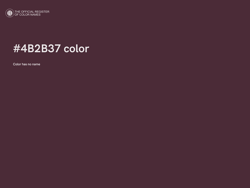 #4B2B37 color image