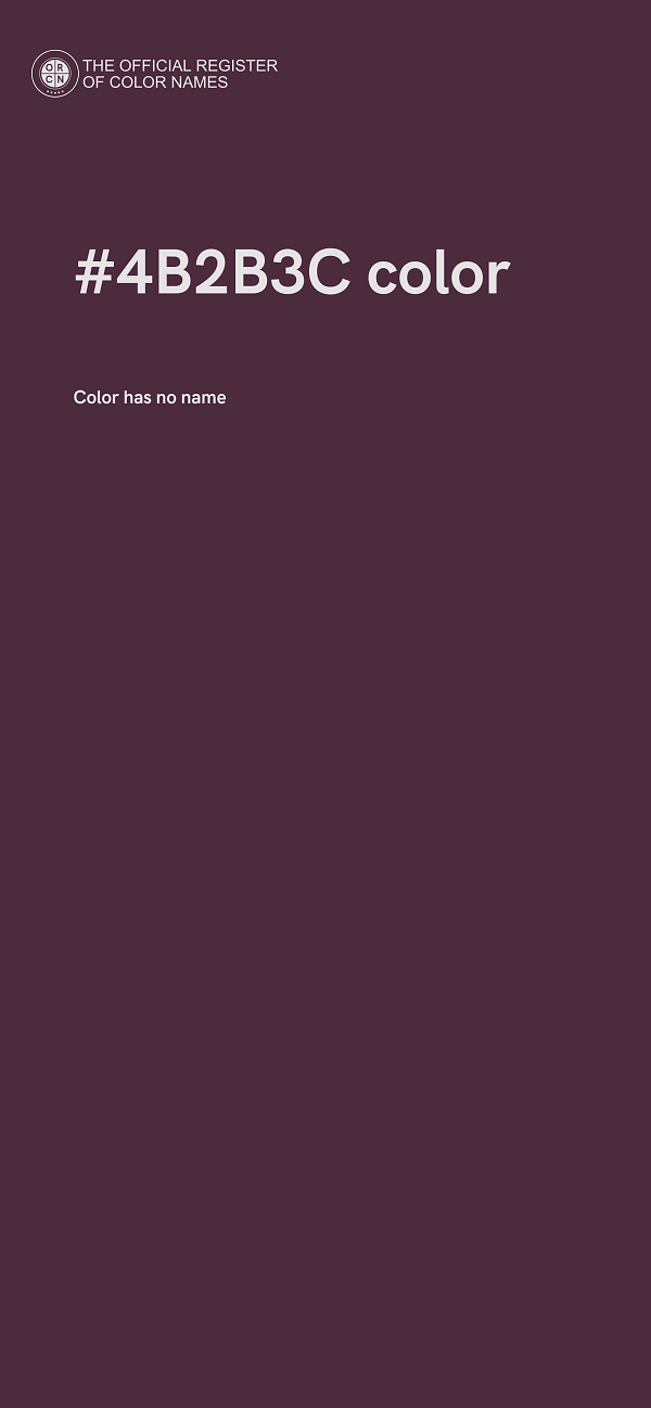 #4B2B3C color image