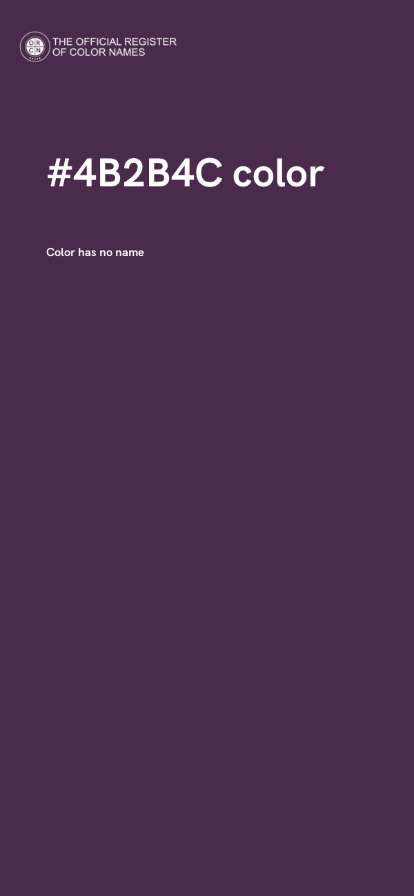 #4B2B4C color image
