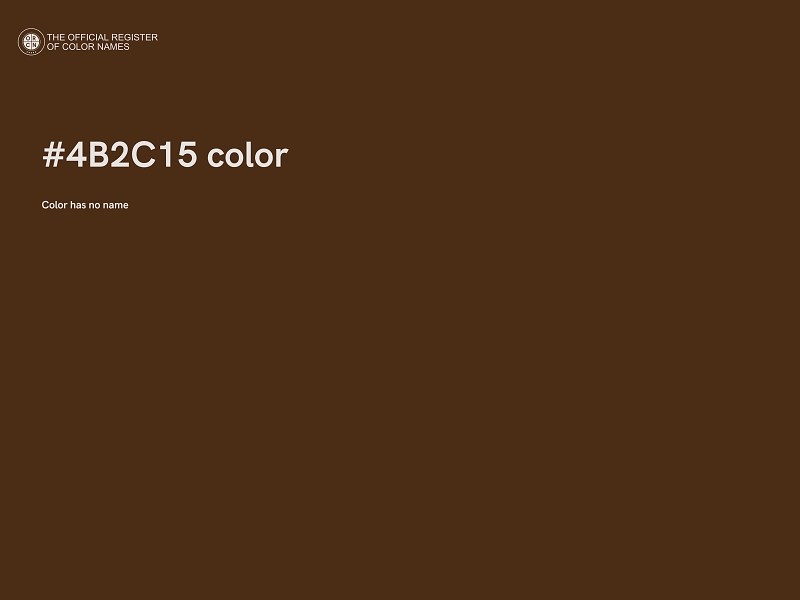 #4B2C15 color image