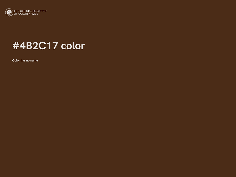 #4B2C17 color image