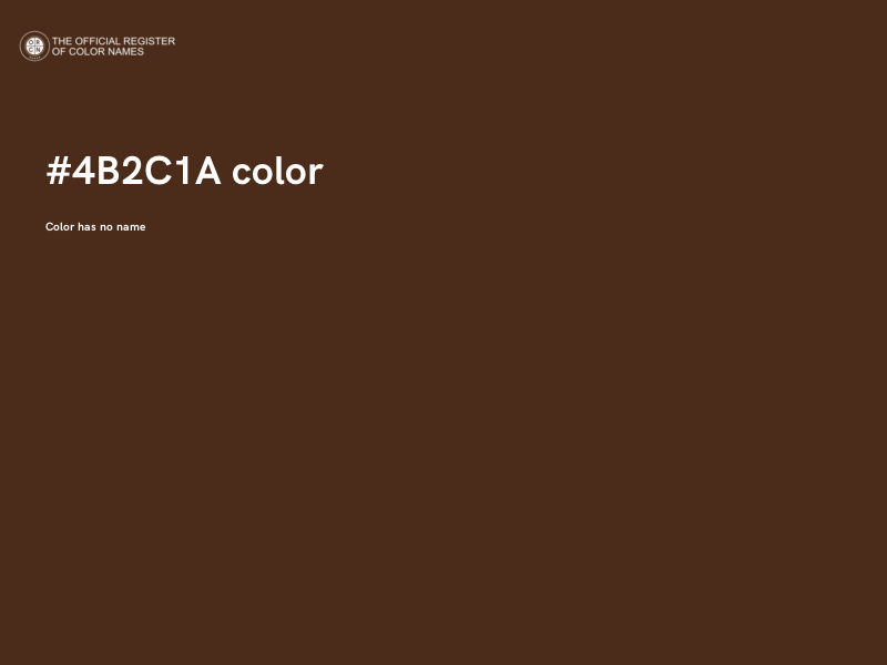 #4B2C1A color image