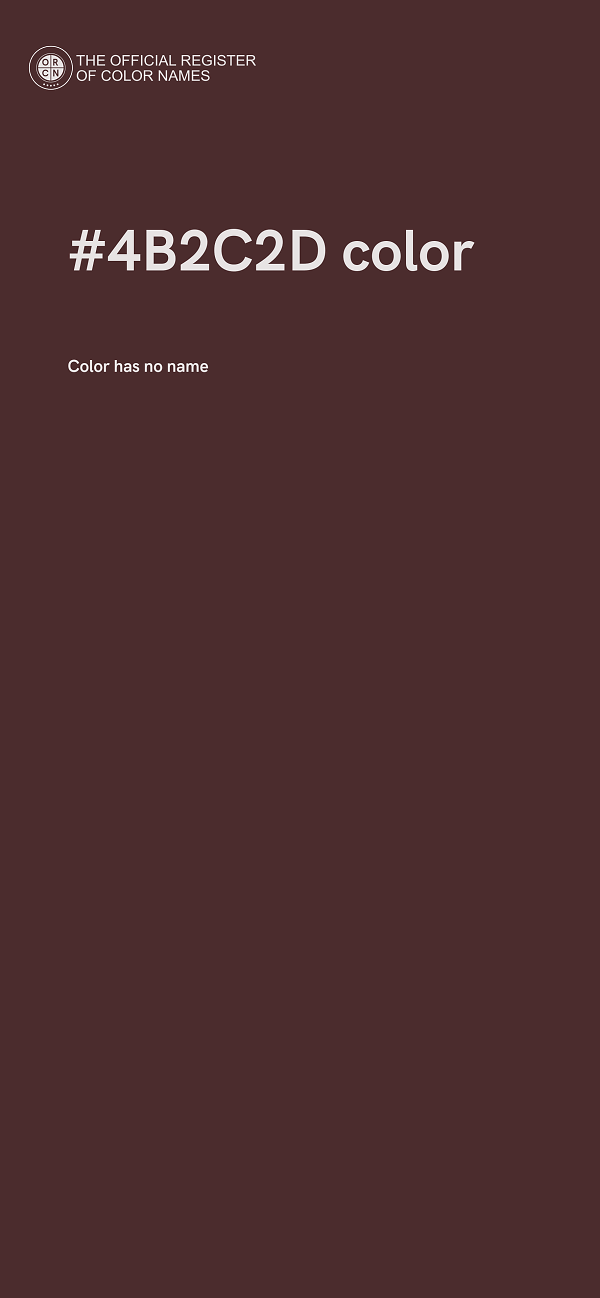 #4B2C2D color image