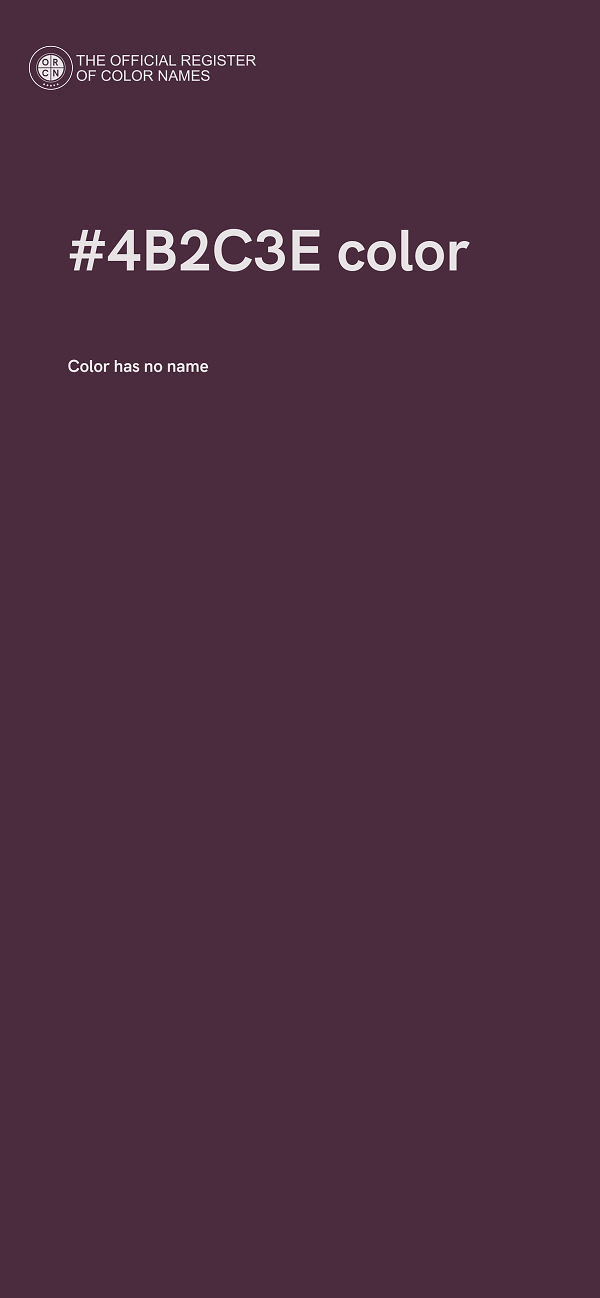 #4B2C3E color image