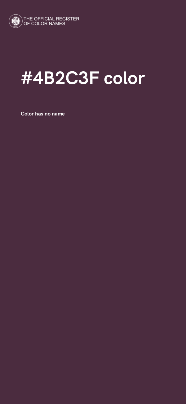 #4B2C3F color image
