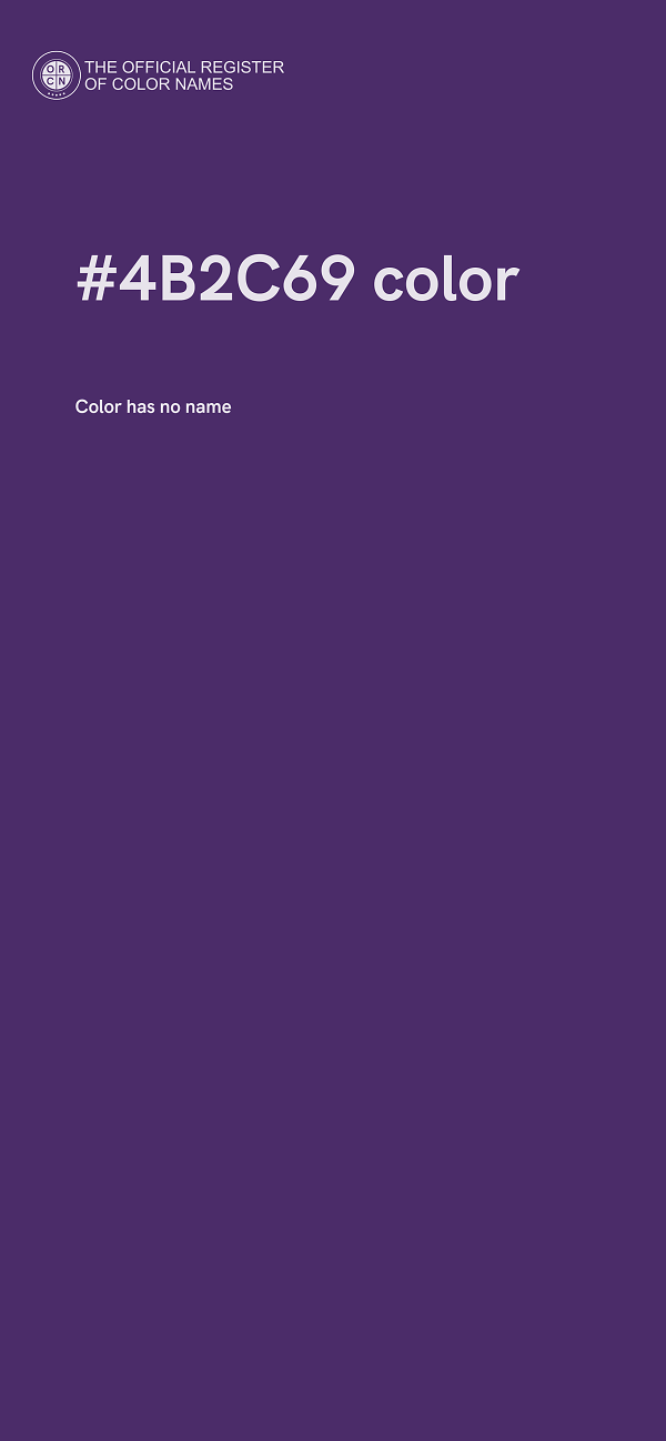 #4B2C69 color image