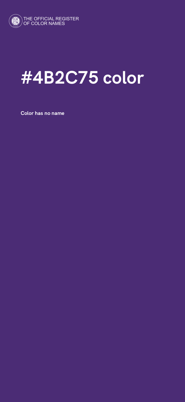 #4B2C75 color image