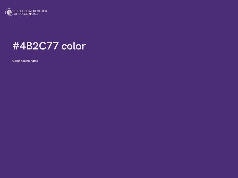 #4B2C77 color image