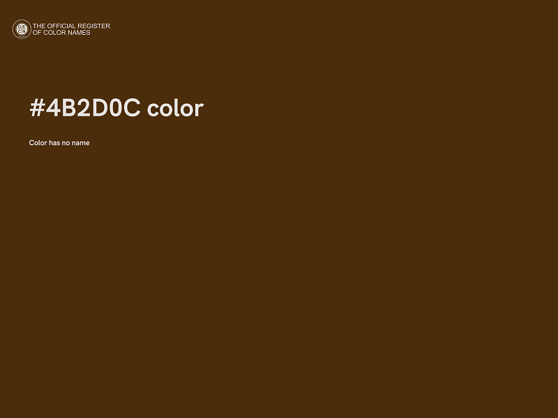 #4B2D0C color image