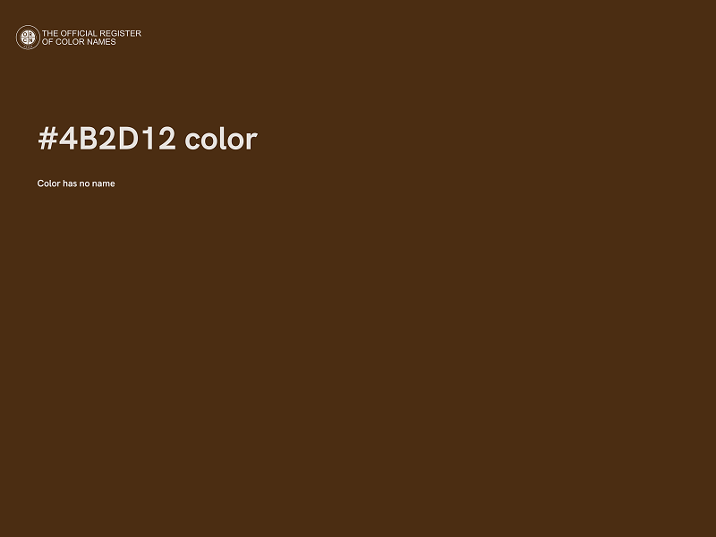 #4B2D12 color image