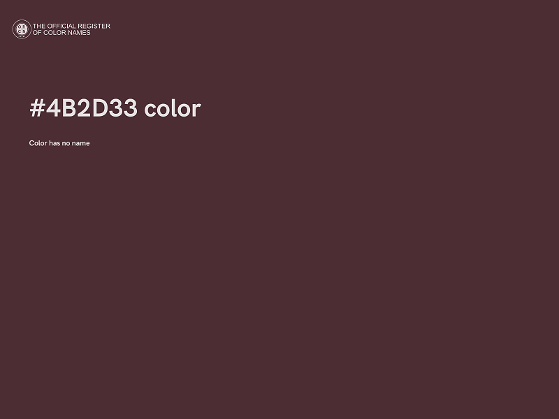 #4B2D33 color image