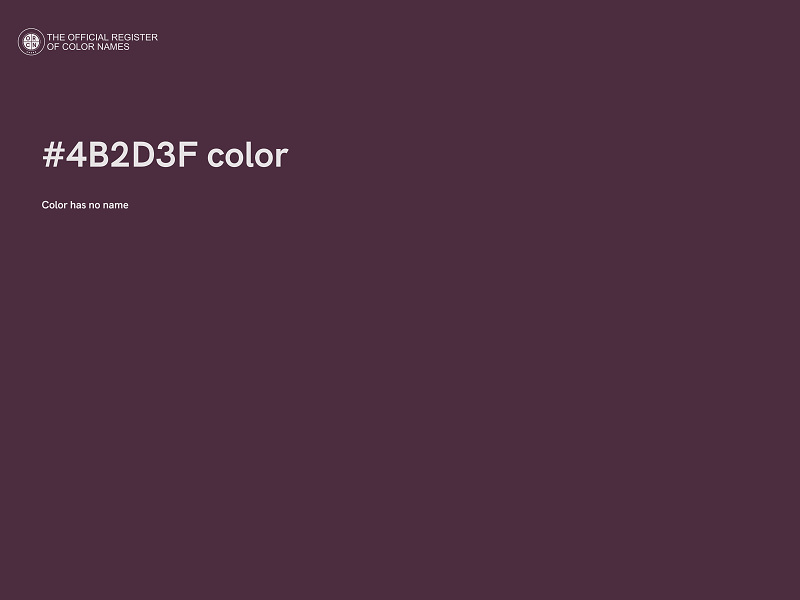 #4B2D3F color image