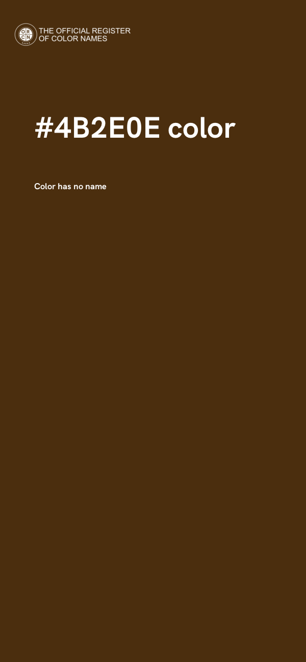 #4B2E0E color image