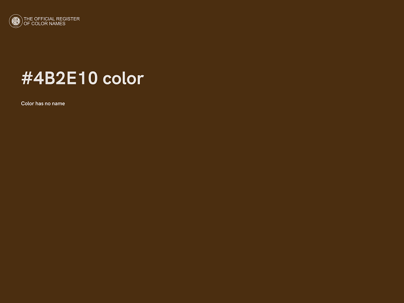 #4B2E10 color image