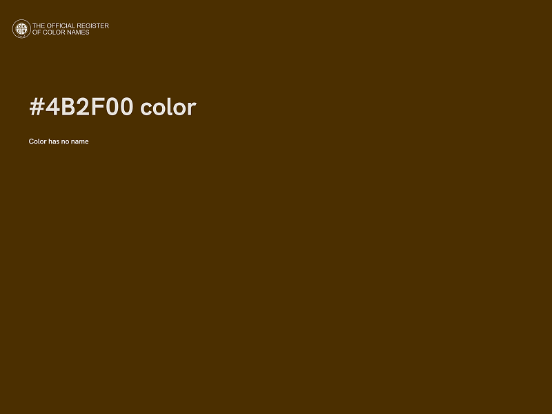 #4B2F00 color image