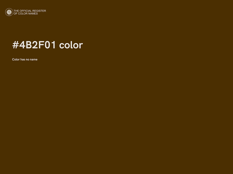 #4B2F01 color image