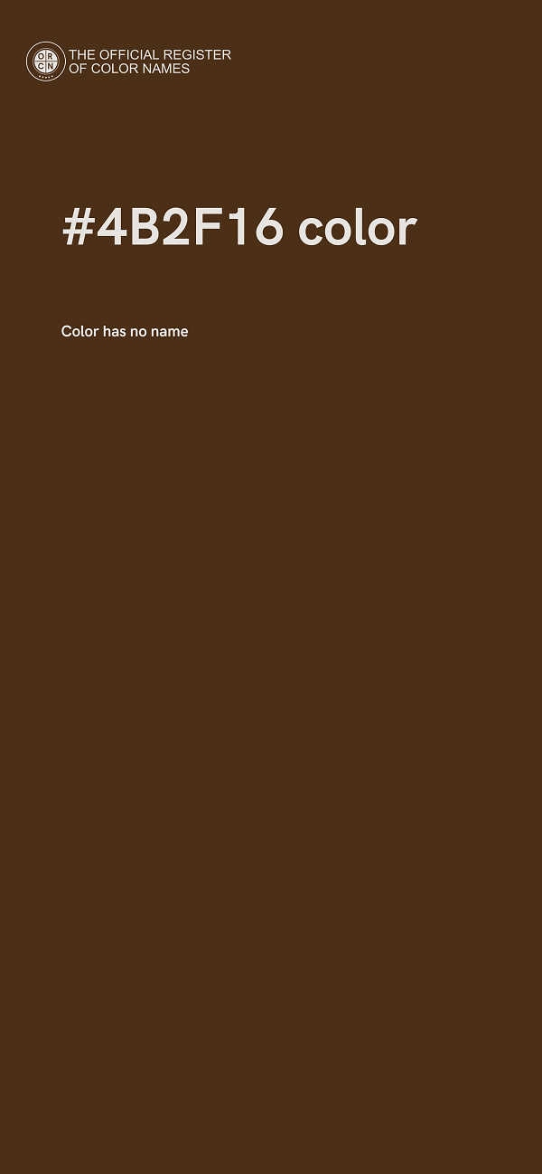 #4B2F16 color image