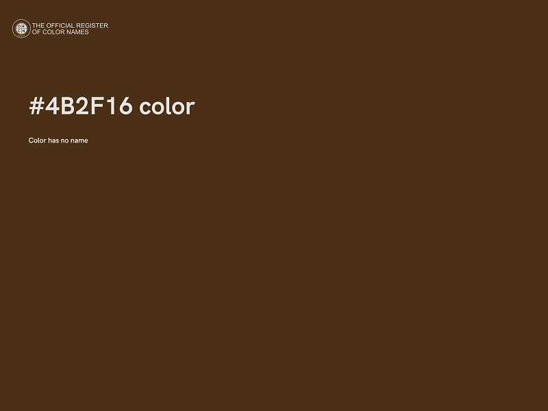 #4B2F16 color image