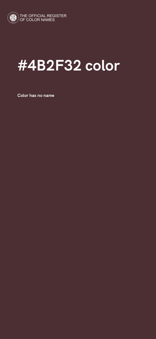 #4B2F32 color image