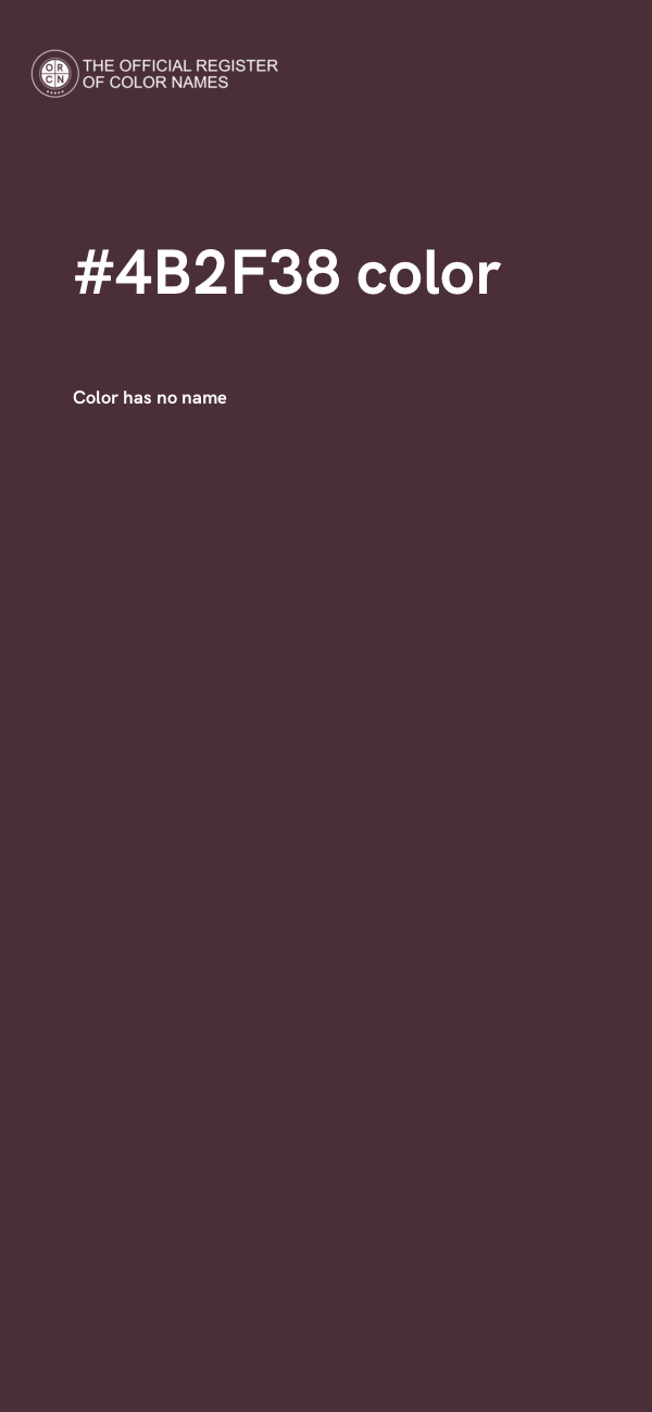 #4B2F38 color image