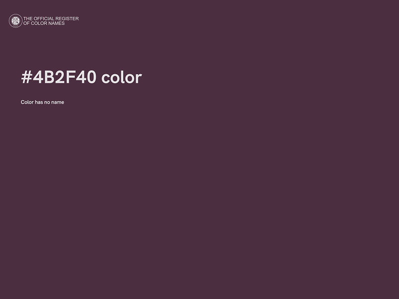 #4B2F40 color image