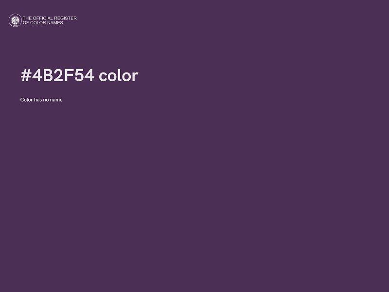 #4B2F54 color image