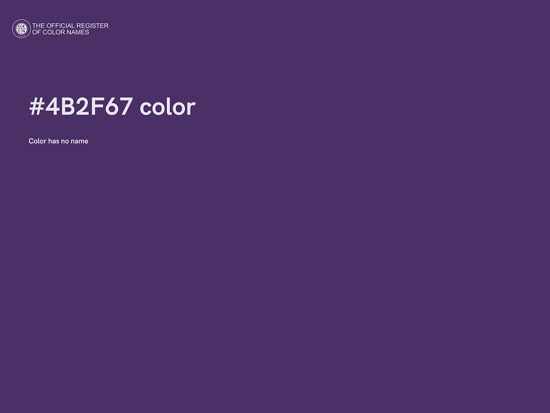 #4B2F67 color image