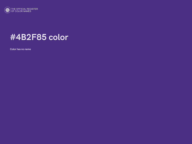 #4B2F85 color image