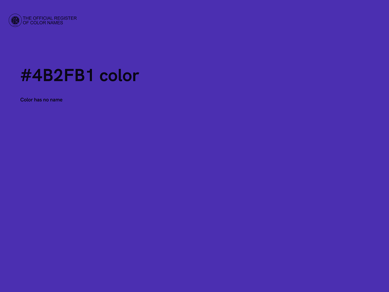 #4B2FB1 color image