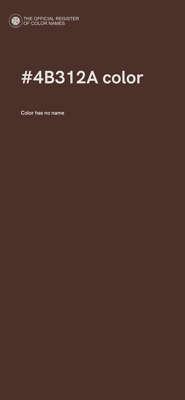 #4B312A color image