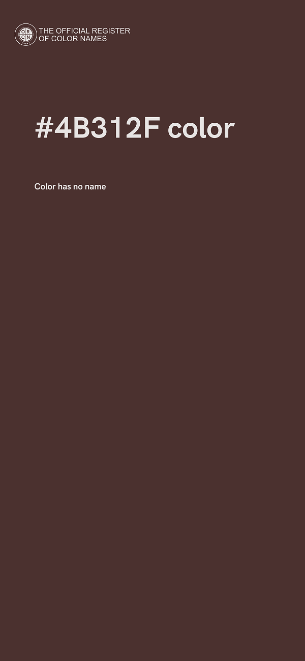 #4B312F color image