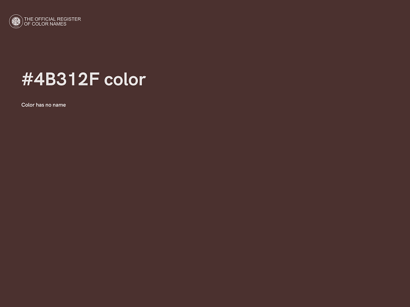 #4B312F color image