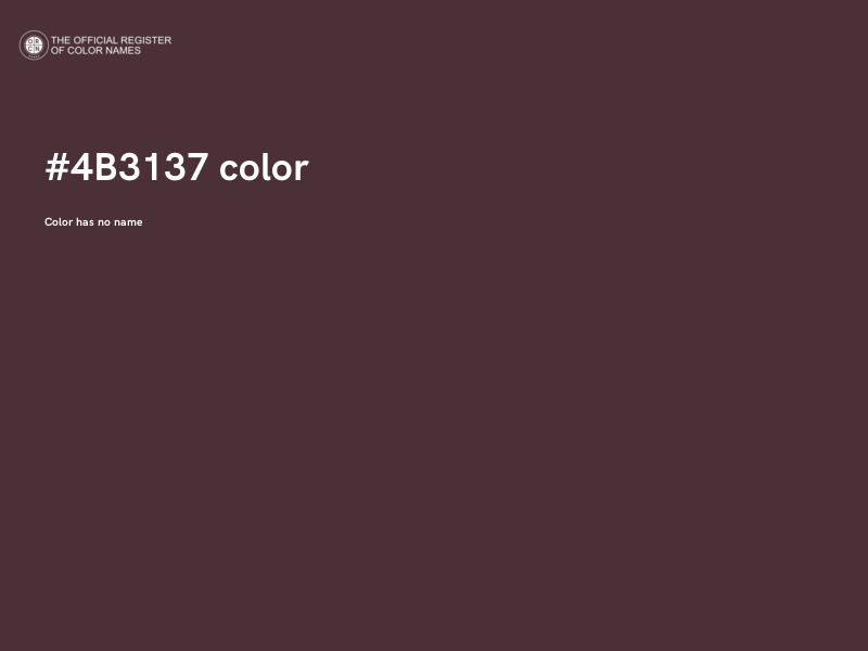 #4B3137 color image