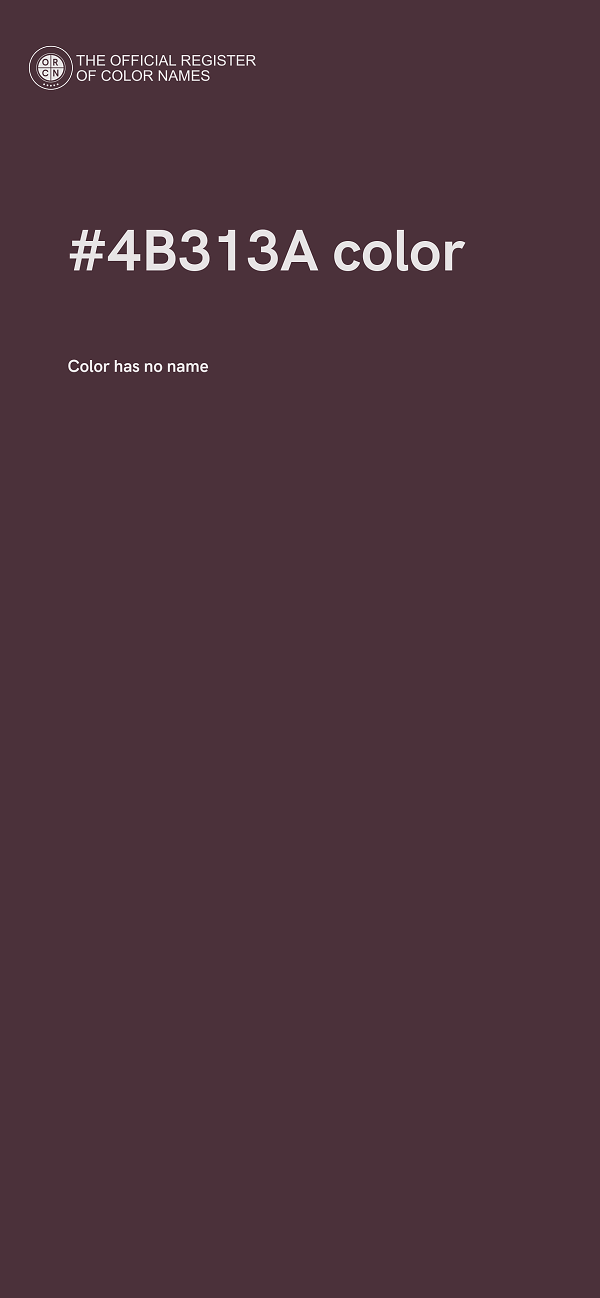 #4B313A color image