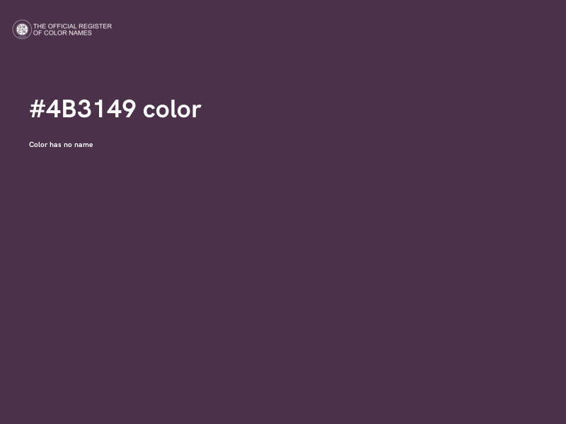 #4B3149 color image