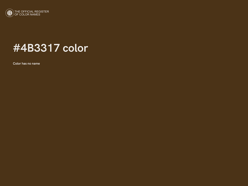 #4B3317 color image