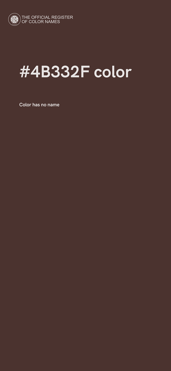 #4B332F color image