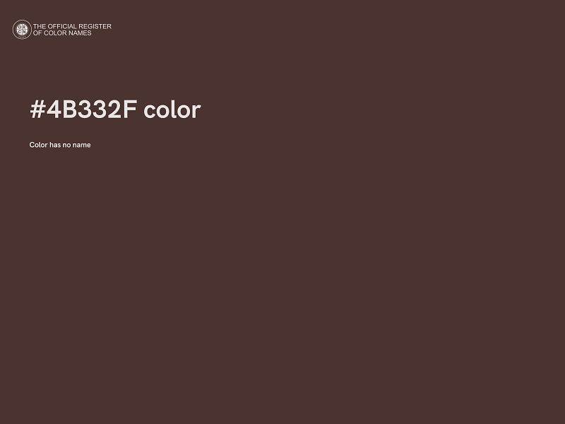 #4B332F color image