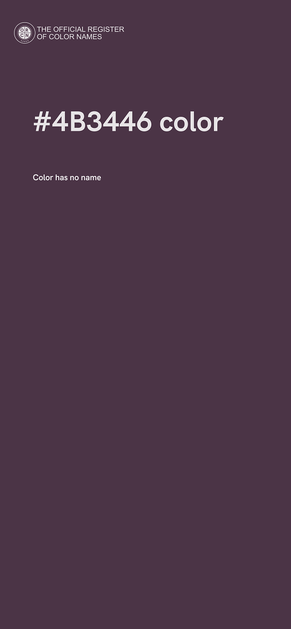 #4B3446 color image