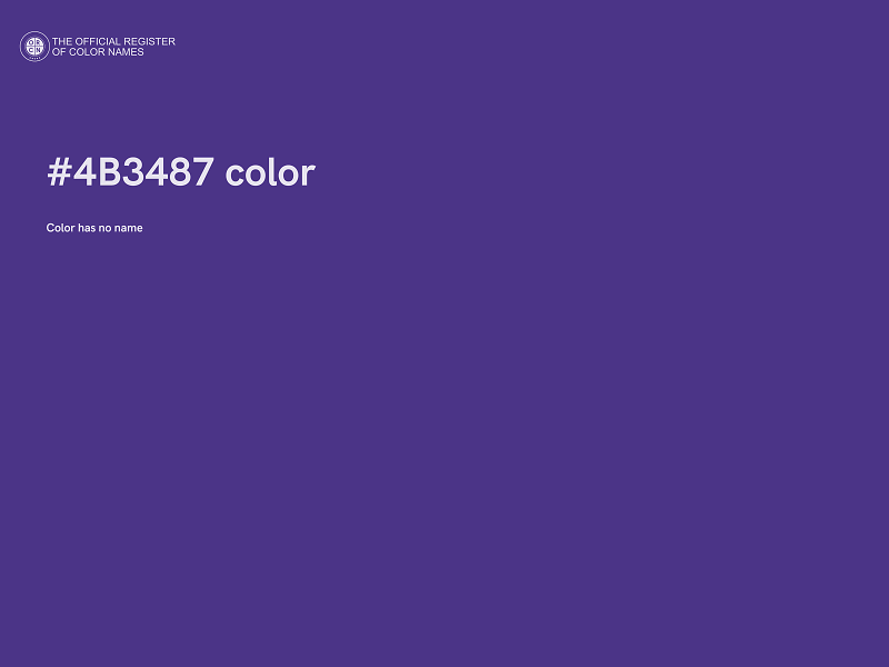 #4B3487 color image