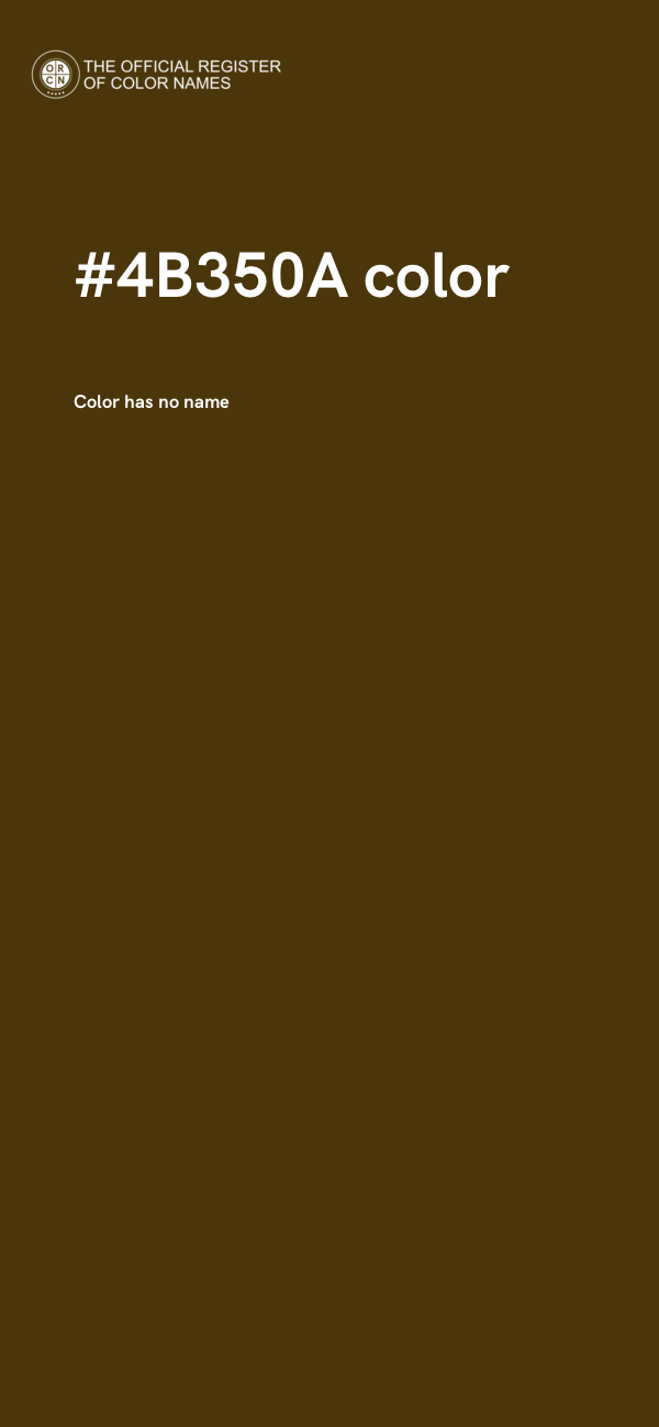 #4B350A color image