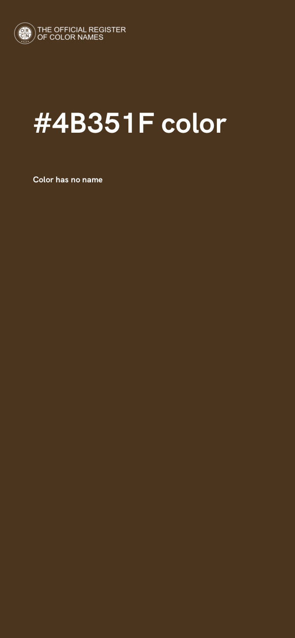#4B351F color image
