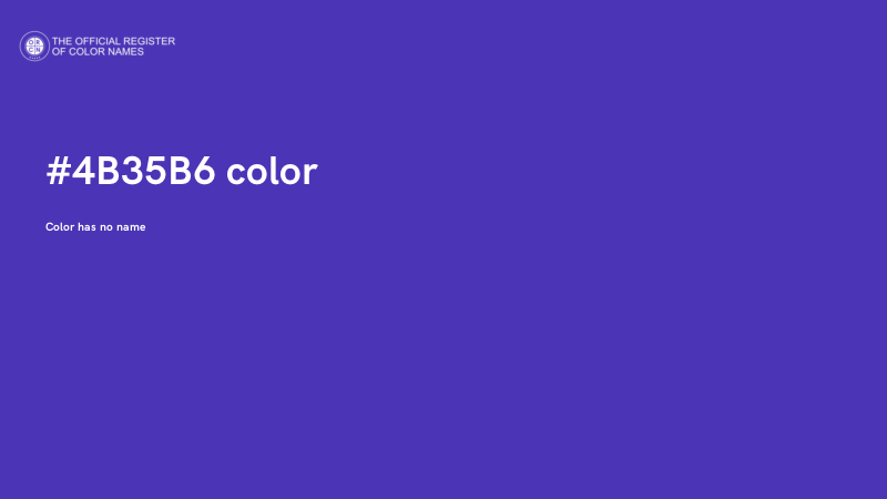 #4B35B6 color image