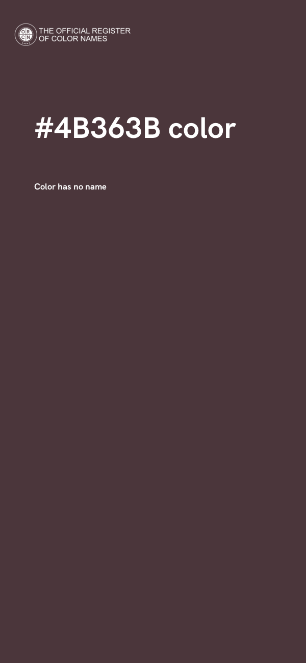 #4B363B color image