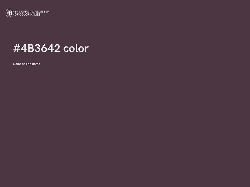 #4B3642 color image